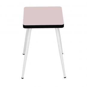 Tabouret Marcel 45 cm – uni Rose Poudré - Pieds Blancs