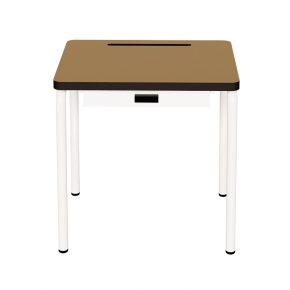 Bureau d’écolier enfant Régine – Uni Ocre - Pieds Blancs