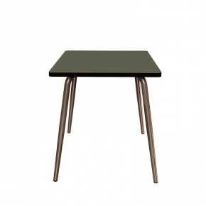 Table Retro Véra Carrée 70x70 – uni Avocado - Pieds Bruts