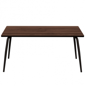 Table Retro Véra 160x80 – uni Bois Foncé - Pieds Noirs