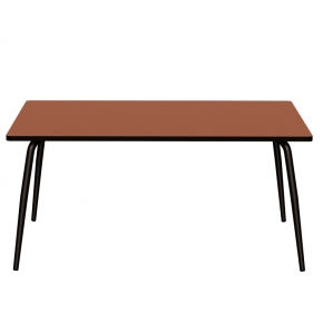 Table Retro Véra 160x80 – uni Paprika - Pieds Noirs