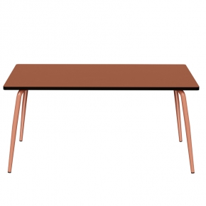 Table Retro Véra 160x80 – uni Paprika - Pieds Terracotta