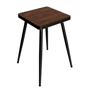 Tabouret Marcel 45 cm – imprimé Bois Foncé - Pieds Noirs