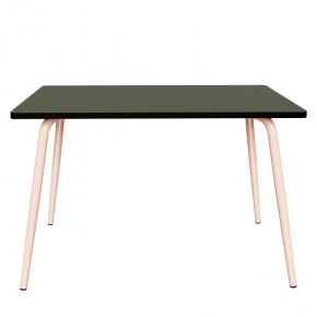 Table Retro Véra 120x70 – uni Avocado - Pieds Rose Poudré