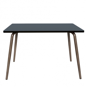 Table Retro Véra 120x70 – uni Bleu Gris - Pieds Bruts