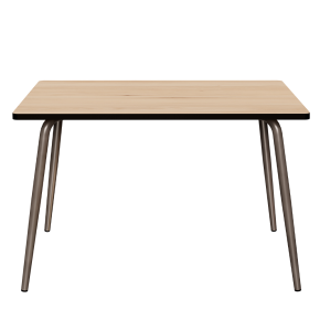 Table Retro Véra 120×70 – imprimé Chêne Clair Pieds Bruts