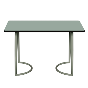 Table Retro Amiel 120x70 - Stratifié Uni Kaki - Pieds Kaki