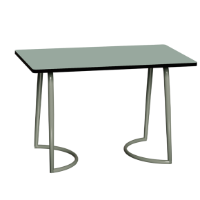 Table Retro Amiel 120x70 - Stratifié Uni Kaki - Pieds Kaki