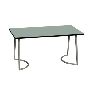 Table Retro Amiel 160x80 - Stratifié Uni Kaki - Pieds Kaki