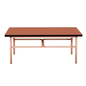 Table basse Elienor 110x60 - uni Paprika - Pieds Terracotta