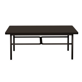 Table basse Elienor 110x60 - uni Noir - Pieds Noirs