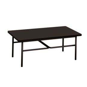 Table basse Elienor 110x60 - uni Noir - Pieds Noirs